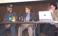 Sixtus P. Faber und Matthias Wühle in der Aula der FH Mainz am 18. Oktober 2006