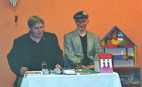Matthias Wühle und Sixtus P. Faber bei der ersten Lesung am 26.11.2005 in Potsdam.